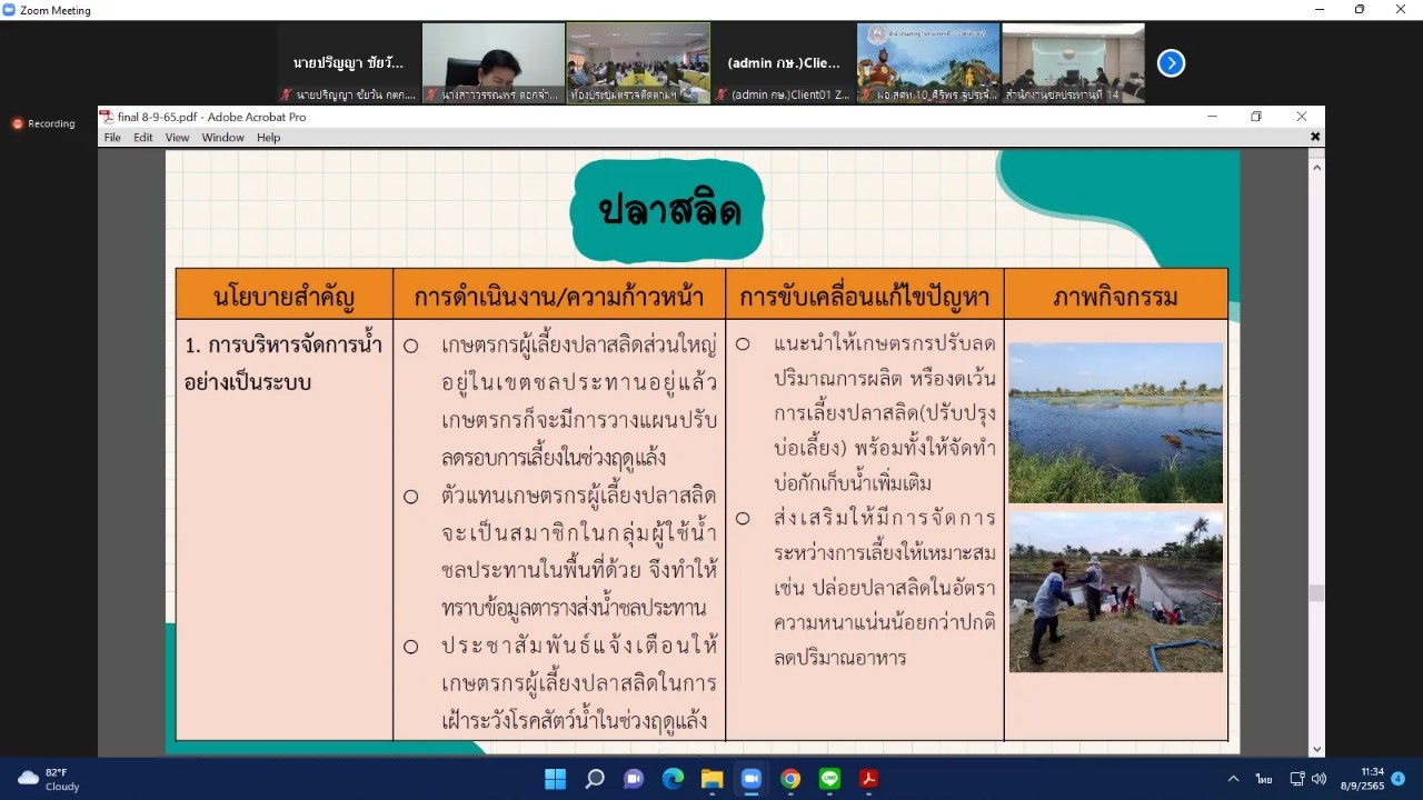 title - ผู้ตรวจราชการกรม ร่วมประชุมติดตามผลการดำเนินงาน/โครงการตามแผนการตรวจราชการและการขับเคลื่อนแบบบูรณาการในระดับพื้นที่ของผู้ตรวจราชการกระทรวงเกษตรและสหกรณ์ ประจำปีงบประมาณ พ.ศ. 2565 รอบที่ 2 เขตตรวจราชการที่ 4 จังหวัดเพชรบุรี ผ่านระบบการประชุมทางไกลออนไลน์ Application Zoom